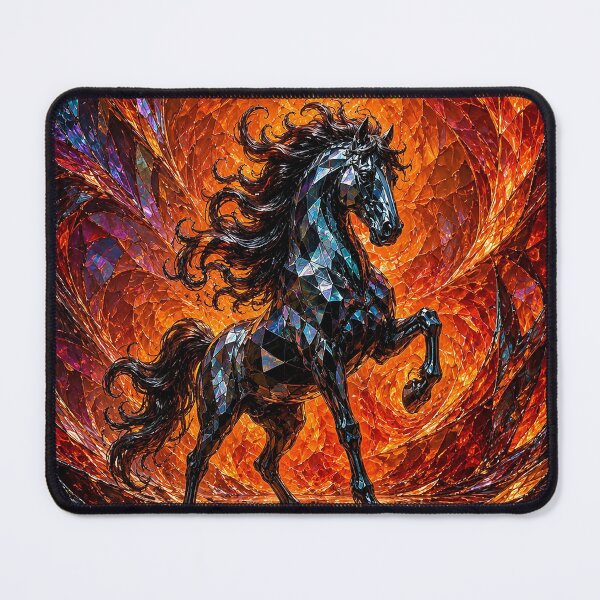 Item preview, Obsidian Emberstride: The Prismfire Vortex Stallion designed and sold by BlissBlvdShop.