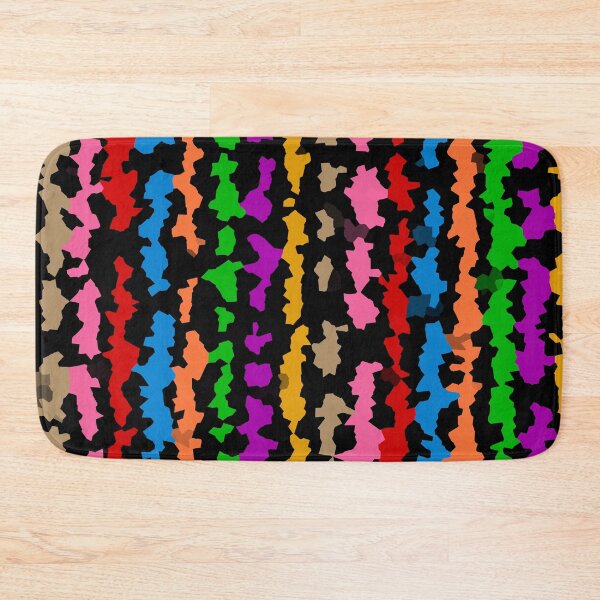 Item preview, Colourful Rainbow Abstract Pattern Design - Black designed and sold by PatternTitan.