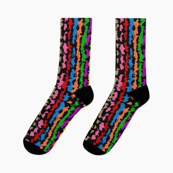 Item preview, Colourful Rainbow Abstract Pattern Design - Black designed and sold by PatternTitan.