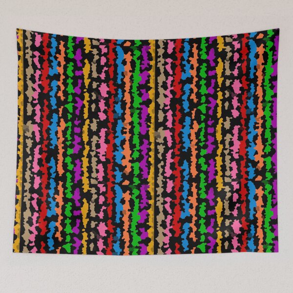 Item preview, Colourful Rainbow Abstract Pattern Design - Black  designed and sold by PatternTitan.