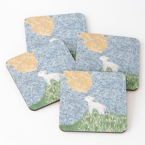 Item preview, Lamb Under a Twirly Tetris Sky designed and sold by saberbaber.