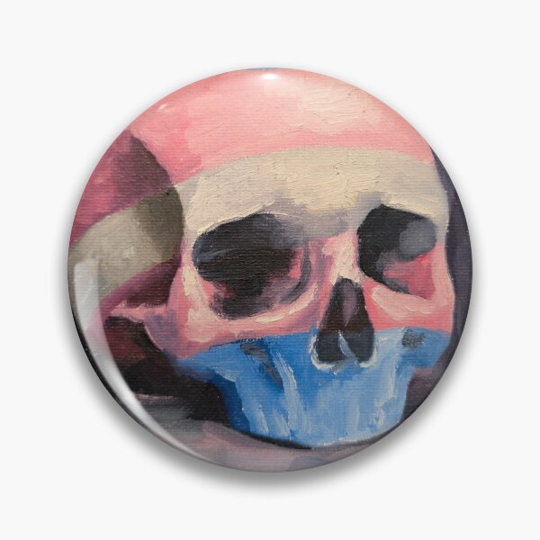 Item preview, Trans Pride Skull painting designed and sold by Doug Paints.