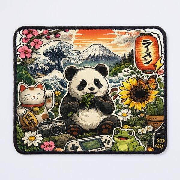 Item preview, Cute Japanese Panda Nature Sticker designed and sold by Echo_Design.