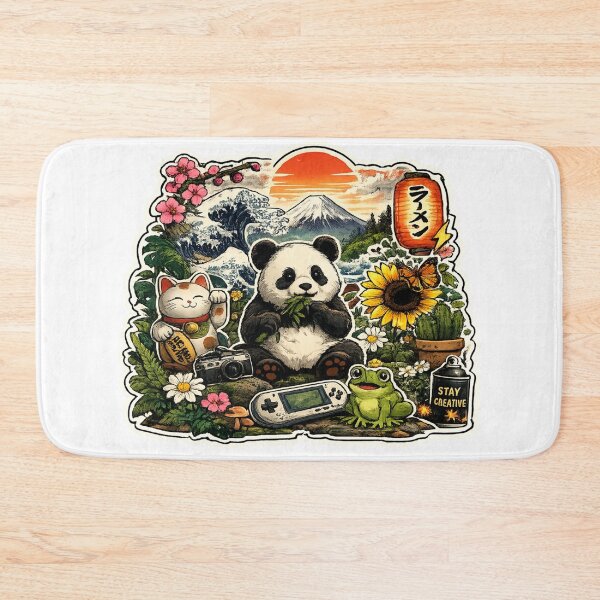 Item preview, Cute Japanese Panda Nature Sticker designed and sold by Echo_Design.