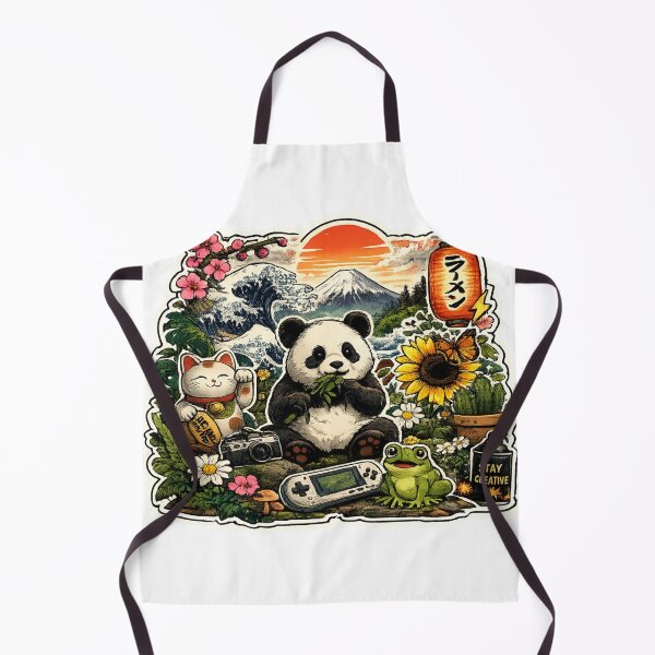 Item preview, Cute Japanese Panda Nature Sticker designed and sold by Echo_Design.