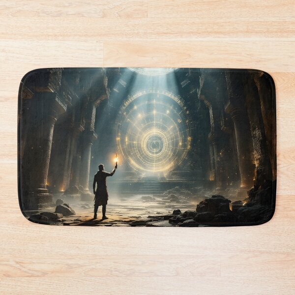 Item preview, Ancient Temple Portal Explorer | Cinematic Fantasy Adventure Digital Artwork designed and sold by DreamyWallVibes.