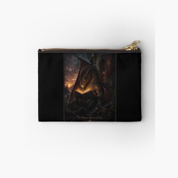 Item preview, The Dragon Reads at Dusk Fantasy Poster  designed and sold by Sketchlegacy.