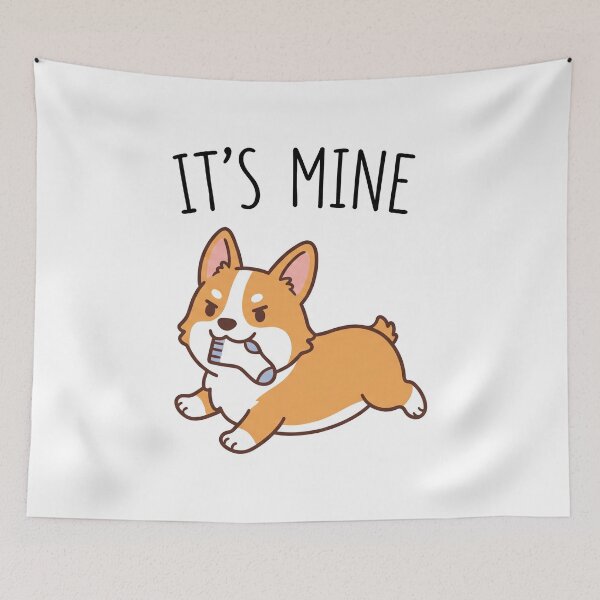 Item preview, It's Mine Cute Corgi Dog Funny Sock Lover Quote designed and sold by mackartist.