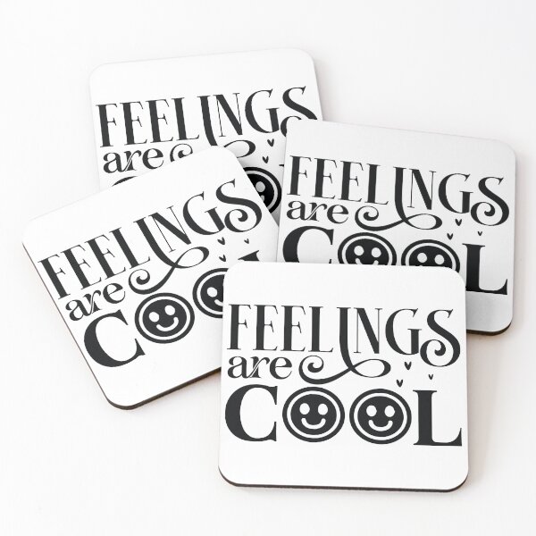 Item preview, Feelings Are Cool - Mental Health Quotes Retro Vintage Aesthetic Cute Self Care Therapy Support Gift designed and sold by FuzionRaptor.