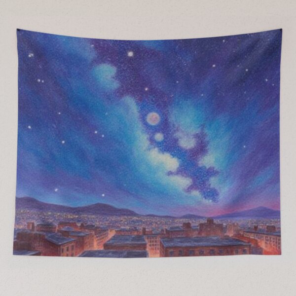 Item preview, Dreamy Night Sky Landscape designed and sold by Bright Stone .