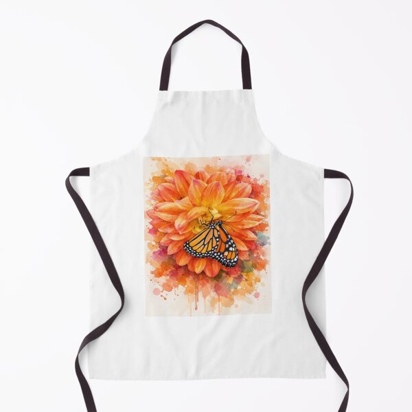Item preview, Watercolor Dahlia with Monarch Butterfly designed and sold by Bergenline Artworks.