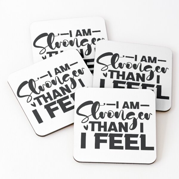 Item preview, I Am Stronger Than I Feel - Mental Health Quotes Retro Vintage Aesthetic Cute Self Care Support Gift designed and sold by FuzionRaptor.
