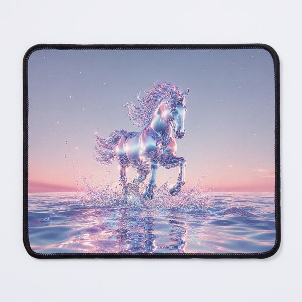 Item preview, Aurelia Waveflare: The Starlit Iridescent Stallion designed and sold by BlissBlvdShop.
