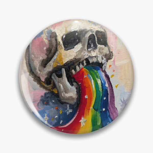 Item preview, Rainbow gush Skull painting designed and sold by Doug Paints.