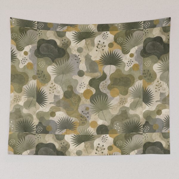 Item preview, Tropical Botanical Cat Pattern designed and sold by Mindworx21.