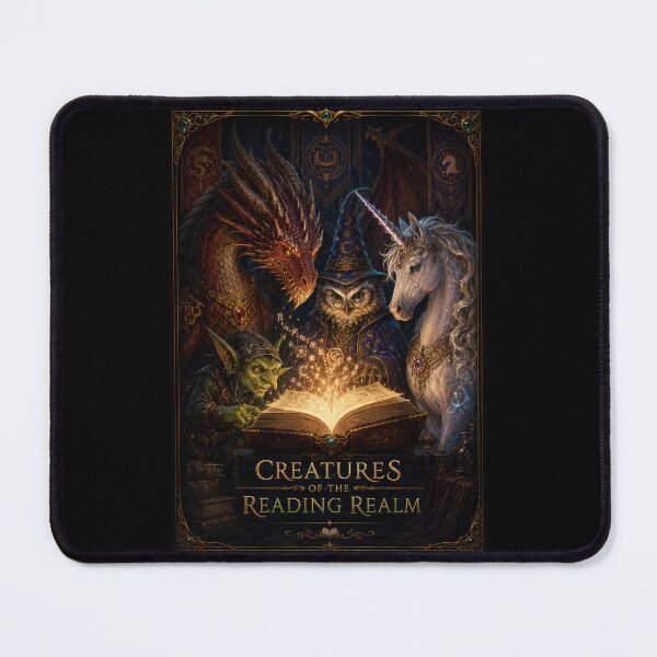 Item preview, Creatures of the Reading Realm Fantasy Poster designed and sold by Sketchlegacy.