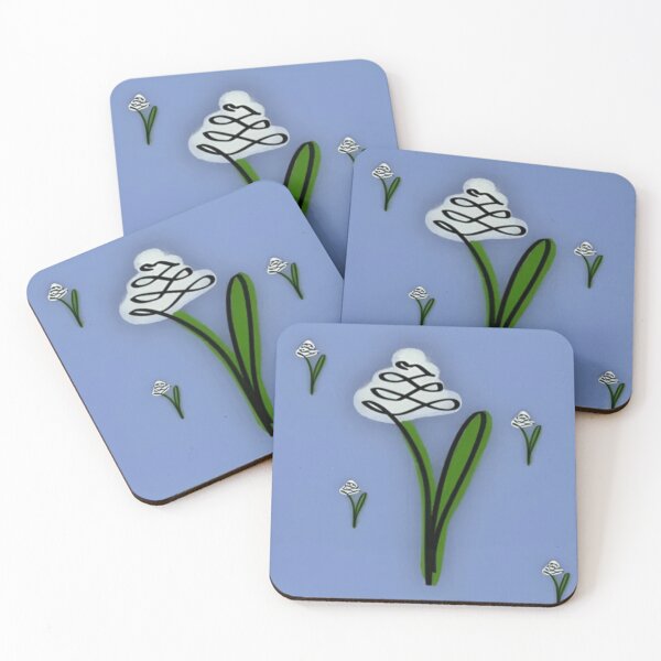 Item preview, Swirling White Blossom Sketch designed and sold by BloomGaller.