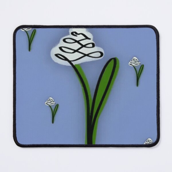 Item preview, Swirling White Blossom Sketch designed and sold by BloomGaller.