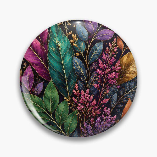 Item preview, Botanical Fantasy Leaves Gold Dark Floral Digital Art designed and sold by Aureva Arts Shop.