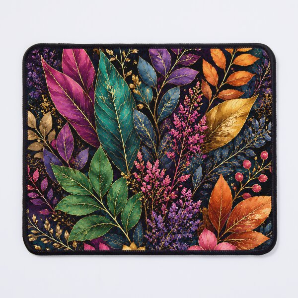 Item preview, Botanical Fantasy Leaves Gold Dark Floral Digital Art designed and sold by Aureva Arts Shop.