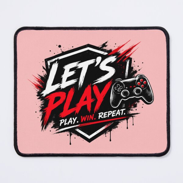 Item preview, Let's Play - Play Win Repeat Gaming Controller Gamer T-Shirt designed and sold by TheWorldGameStudio .