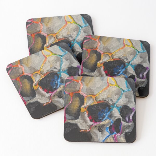 Item preview, Rainbow cracked skull designed and sold by Doug Paints.