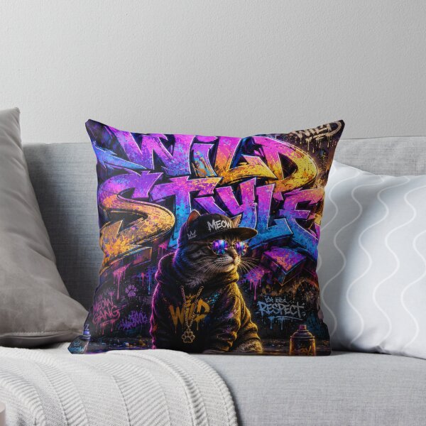 Item preview, Cyber Graffiti Street Cat designed and sold by Neon Riot Studio.