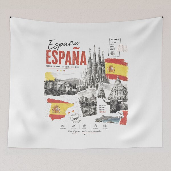 Item preview, Spain Cultural Travel Poster designed and sold by AtuqStudio.