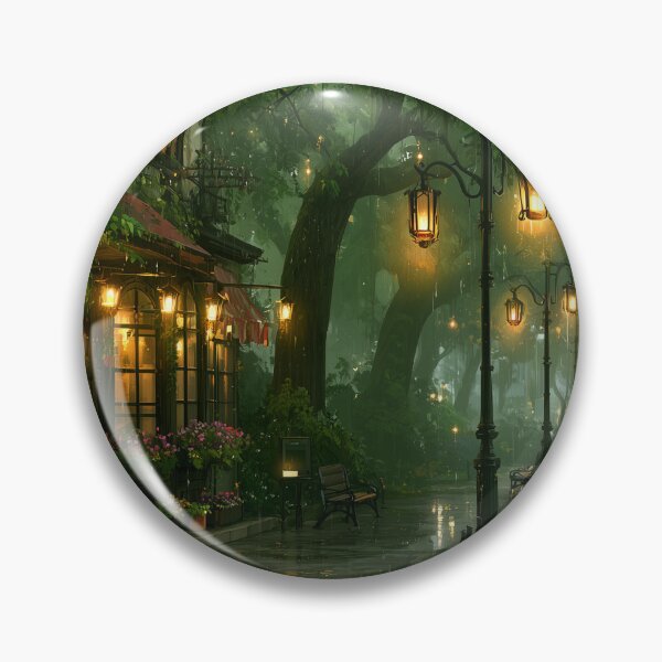 Item preview, Rainy Garden Cafe Cozy Botanical Scene designed and sold by Rtymer.