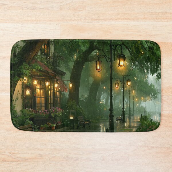 Item preview, Rainy Garden Cafe Cozy Botanical Scene designed and sold by Rtymer.