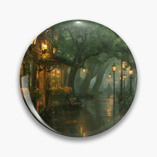 Item preview, Rainy Garden Cafe Cozy Botanical Scene designed and sold by Rtymer.