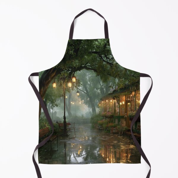 Item preview, Rainy Garden Cafe Cozy Botanical Scene designed and sold by Rtymer.