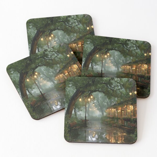 Item preview, Rainy Garden Cafe Cozy Botanical Scene designed and sold by Rtymer.