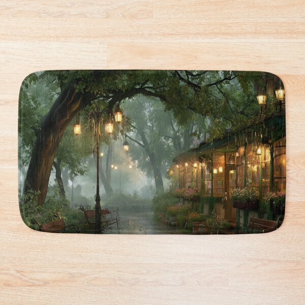 Item preview, Rainy Garden Cafe Cozy Botanical Scene designed and sold by Rtymer.