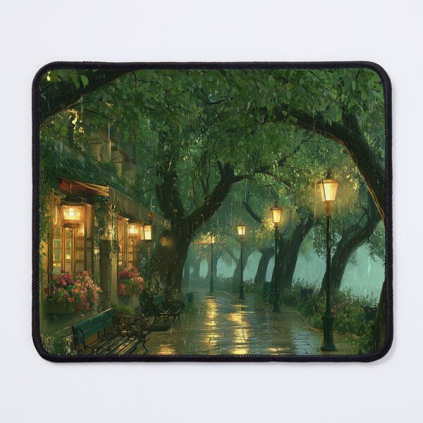 Item preview, Rainy Garden Cafe Cozy Botanical Scene designed and sold by Rtymer.