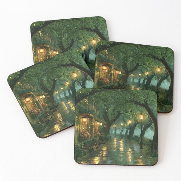 Item preview, Rainy Garden Cafe Cozy Botanical Scene designed and sold by Rtymer.