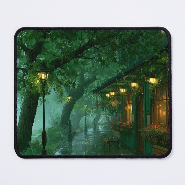 Item preview, Rainy Garden Cafe Cozy Botanical Scene designed and sold by Rtymer.