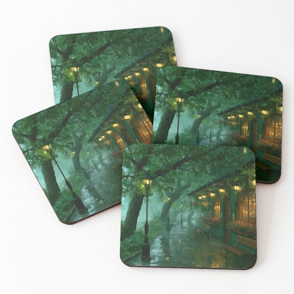 Item preview, Rainy Garden Cafe Cozy Botanical Scene designed and sold by Rtymer.