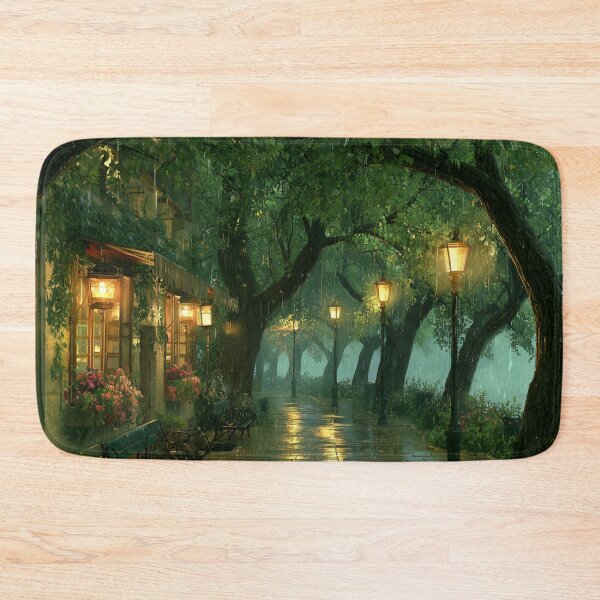 Item preview, Rainy Garden Cafe Cozy Botanical Scene designed and sold by Rtymer.