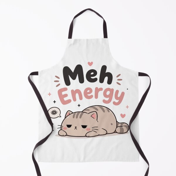 Item preview, Meh Energy Cute Kawaii Cat | Funny Low Energy Mood Sticker | Lazy Aesthetic Cartoon Design designed and sold by Sanika arts .