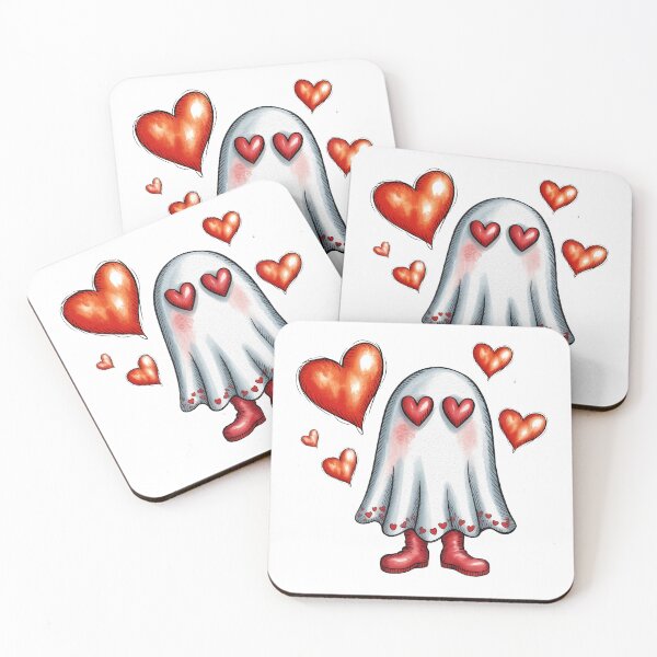 Item preview, Ghost with Red Hearts designed and sold by jkrphoto.
