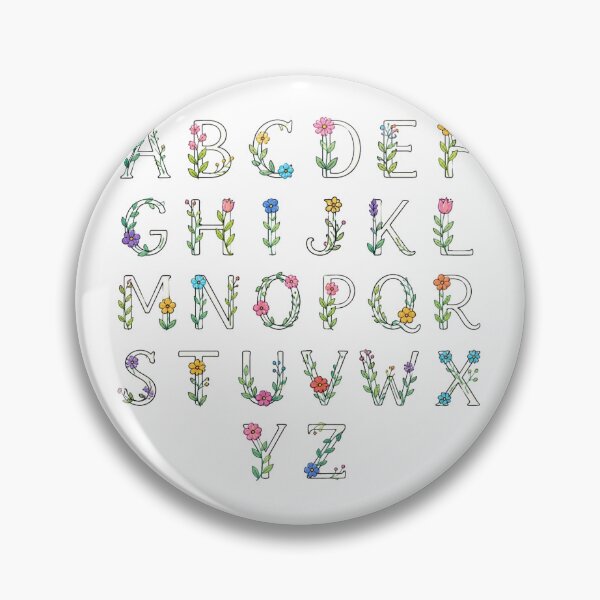 Item preview, Floral alphabet designed and sold by uunaa.