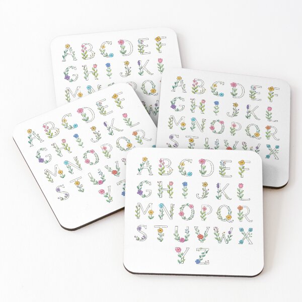 Item preview, Floral alphabet designed and sold by uunaa.