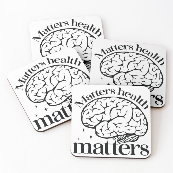 Item preview, Matters Health Matters - Mental Health Quotes Retro Vintage Aesthetic Cute Self Care Support Gift designed and sold by FuzionRaptor.
