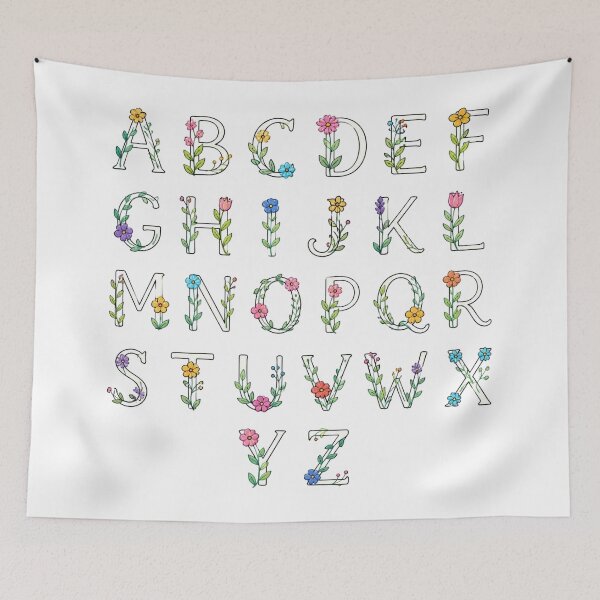 Item preview, Floral alphabet designed and sold by uunaa.