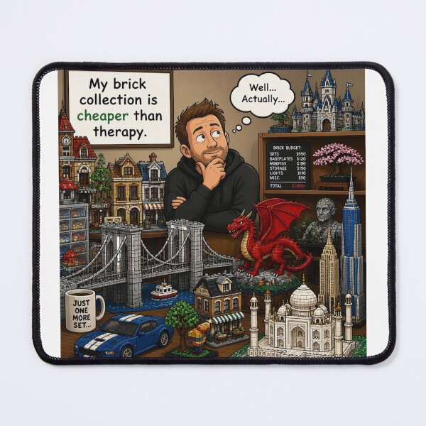 Item preview, My brick collection is cheaper than therapy. Well...Actually... designed and sold by CinemaChronik.