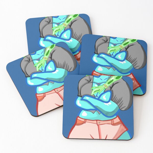 Item preview, Cyberpunk Cyan Alien Girl designed and sold by BloomGaller.
