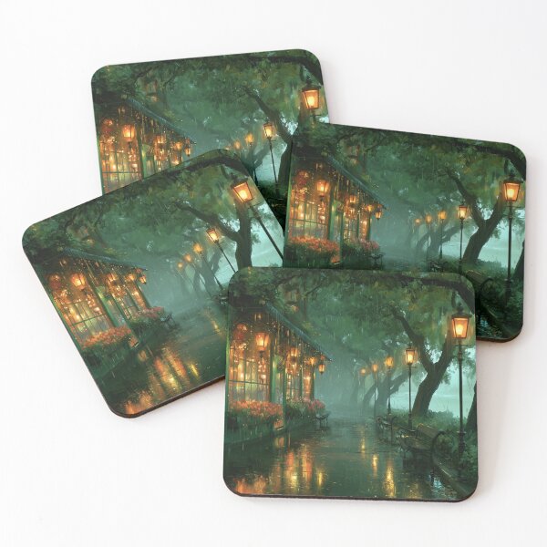 Item preview, Rainy Garden Cafe Cozy Botanical Scene designed and sold by Rtymer.