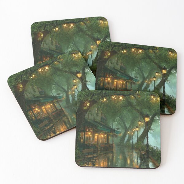Item preview, Rainy Garden Cafe Cozy Botanical Scene designed and sold by Rtymer.