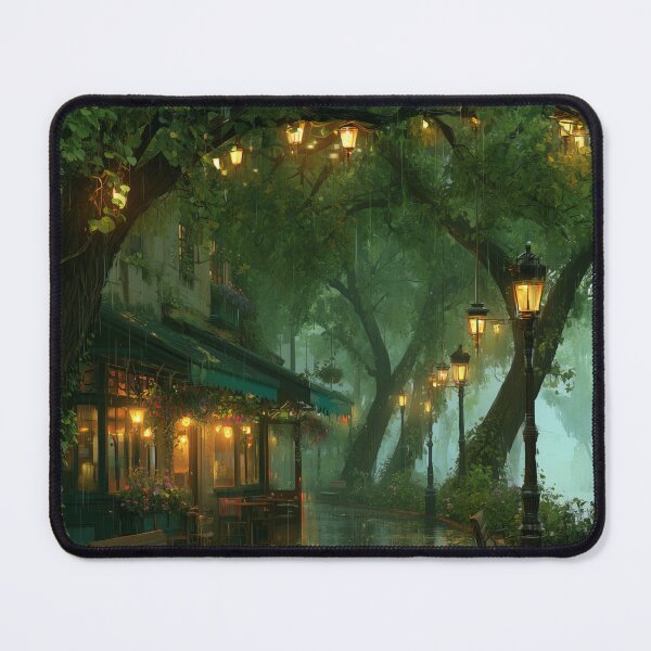 Item preview, Rainy Garden Cafe Cozy Botanical Scene designed and sold by Rtymer.